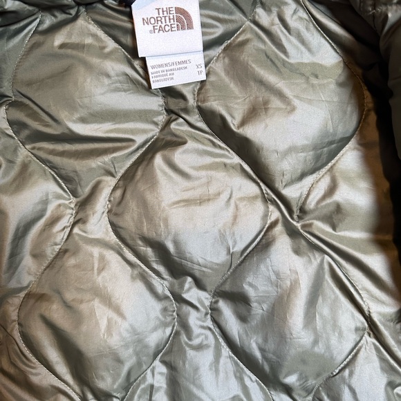 Northface Olive Quilted Down Jacket - Picture 5 of 12
